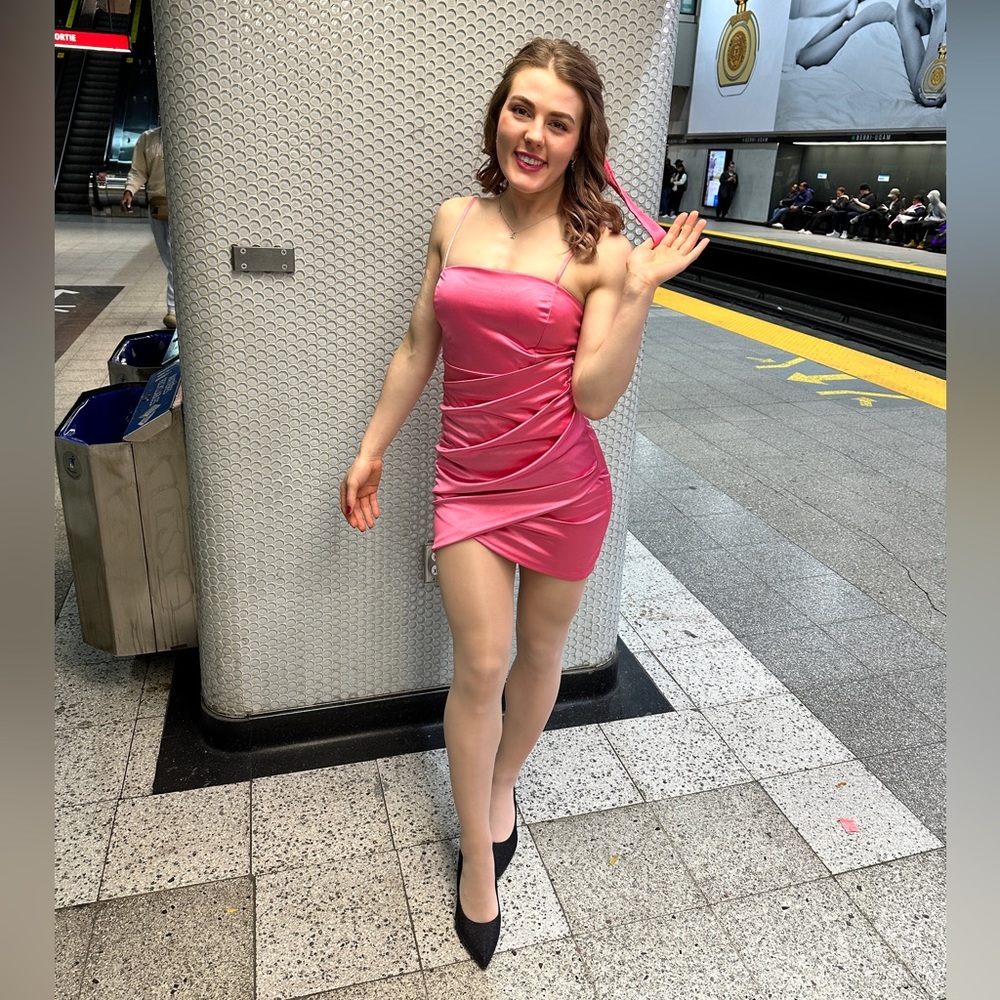 Barbie pink cocktail dress XS-small size